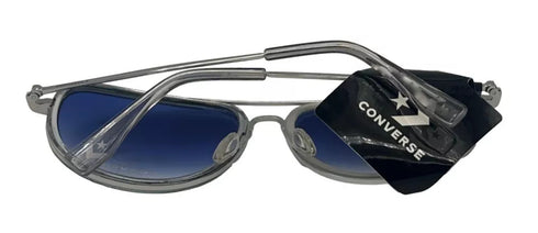 Converse Men Sunglass Crys Silver Blue Metal Aviator Blue Gradient Lens H096